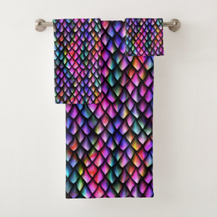 Rainbow Dragon Scales Towel Set