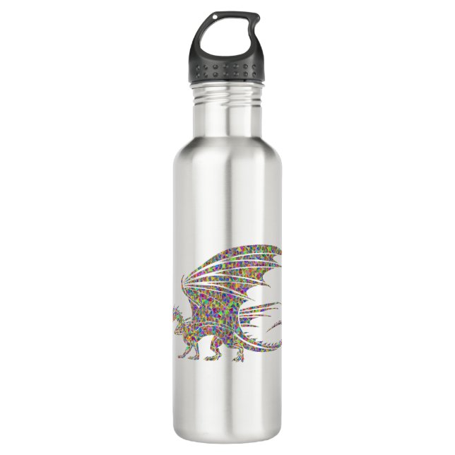 Rainbow Dragon Tribal Tattoo Gift idea 710 Ml Water Bottle (Front)