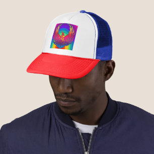 Rainbow Dragon Trucker Hat
