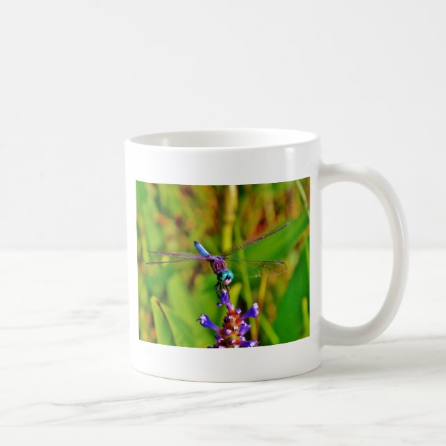 Rainbow Dragonfly and flower Coffee Mug (Right)