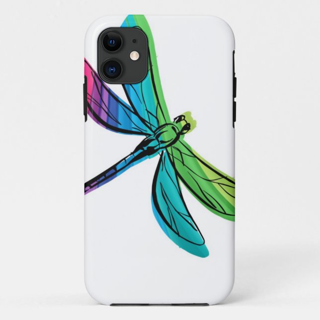 Rainbow Dragonfly Case-Mate iPhone Case (Back)