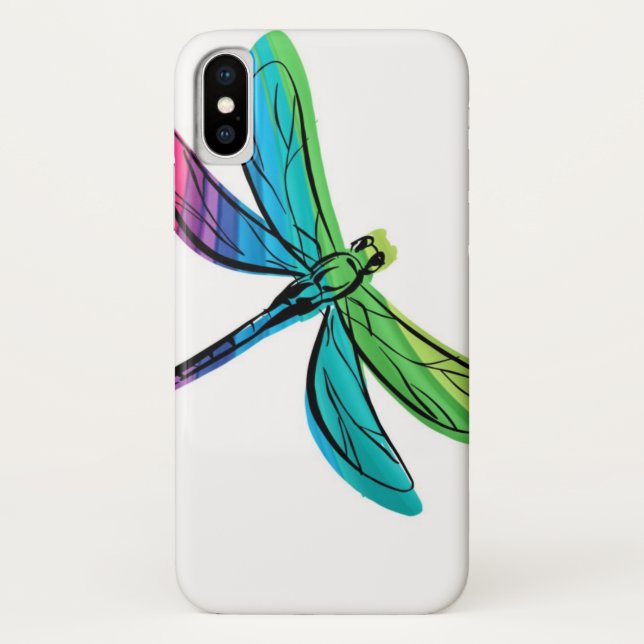 Rainbow Dragonfly Case-Mate iPhone Case (Back)
