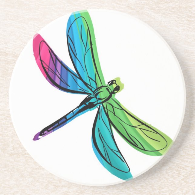 Rainbow Dragonfly Coaster (Front)