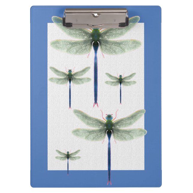 Rainbow Dragonfly Customisable Business Cards Clipboard (Front)