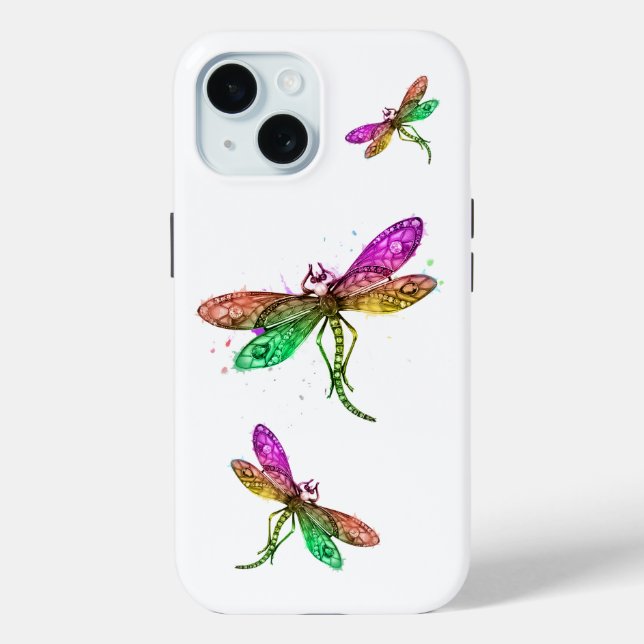 Rainbow Dragonfly iPhone Case (Back)