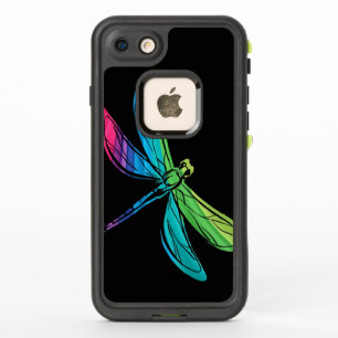 Rainbow Dragonfly on Black