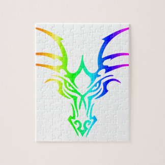 Rainbow Dragon's Head Jigsaw Puzzle