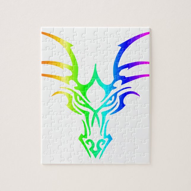Rainbow Dragon's Head Jigsaw Puzzle (Vertical)