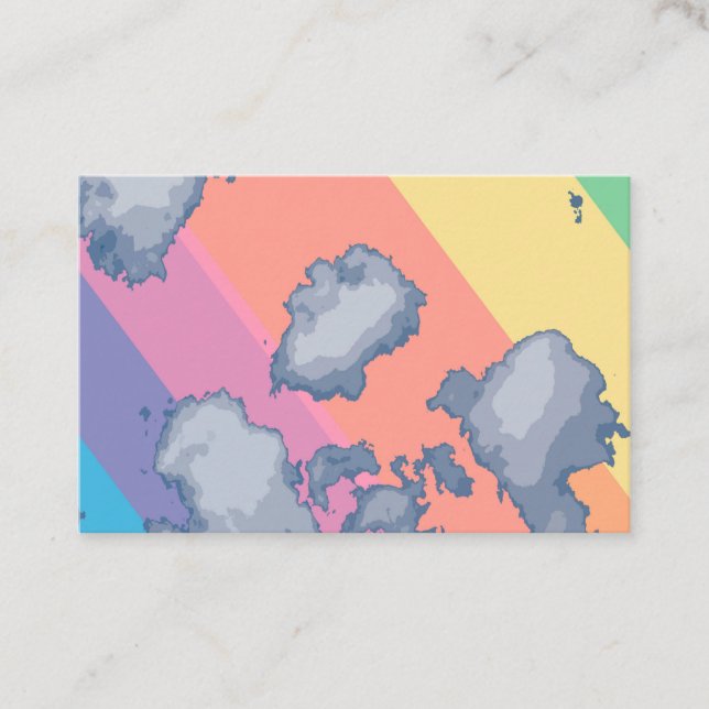 Rainbow drawn business card (Front)