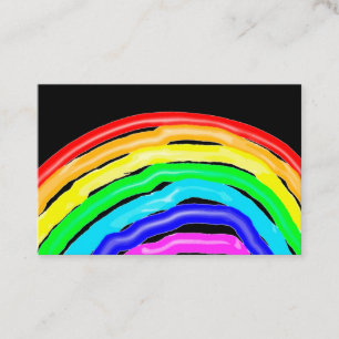Rainbow drawn business card