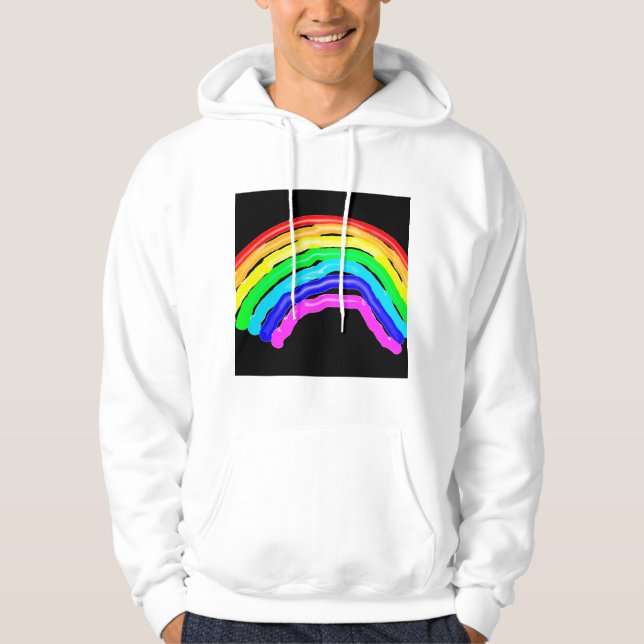 Rainbow drawn hoodie (Front)