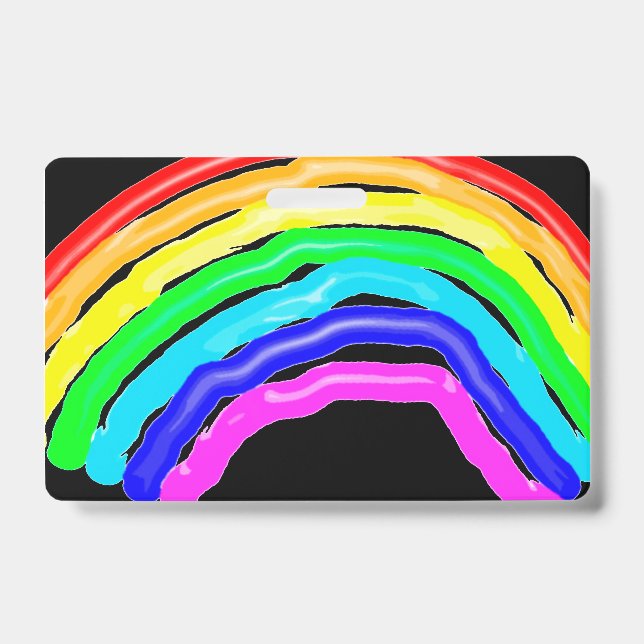Rainbow drawn ID badge (Front)