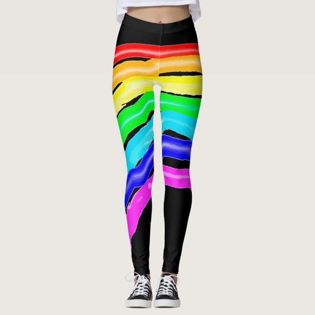 Rainbow drawn leggings (Front)
