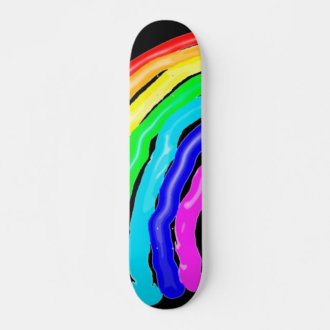 Rainbow drawn skateboard (Front)