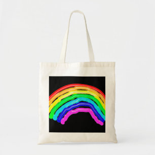 Rainbow drawn tote bag