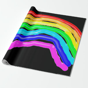 Rainbow drawn wrapping paper