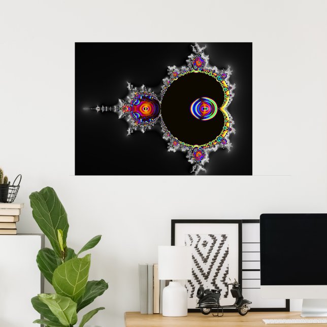 Rainbow Dream. The Famous Full Mandelbrot Set Poster (Home Office)