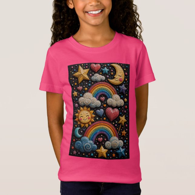 Rainbow Dreams 3D Mosaic T-Shirt (Front)