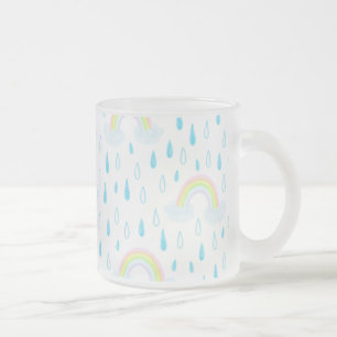 Rainbow Dreams Frosted Glass Coffee Mug