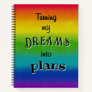 Rainbow Dreams plans Customize Notebook Journal