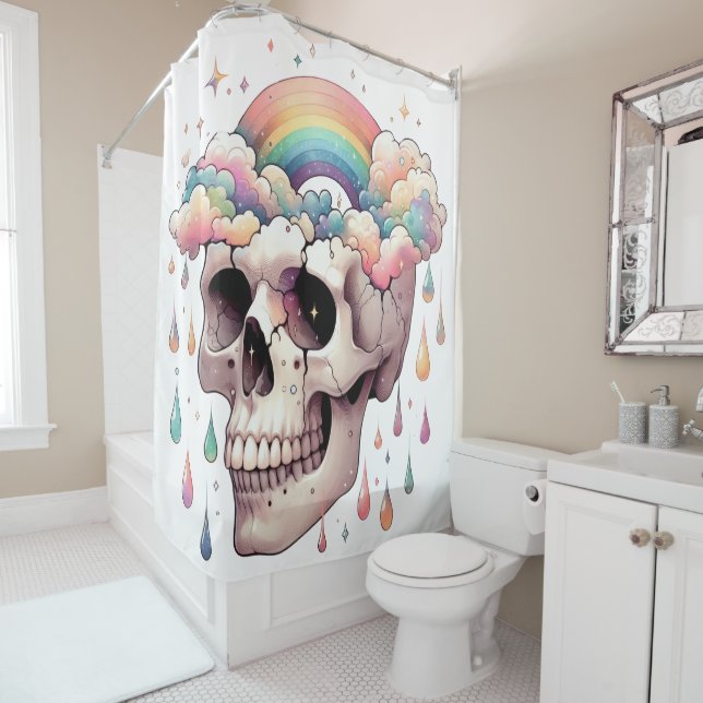 Rainbow Dreams Shower Curtain (In Situ)