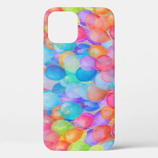 Rainbow Dreams: Watercolor Balloon Art Case-Mate iPhone Case (Back)