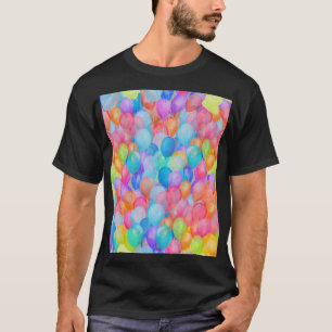 Rainbow Dreams: Watercolor Balloon Art T-Shirt