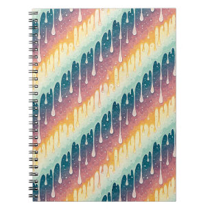 Rainbow Drip Abstract Colourful Liquid Art Pattern Notebook