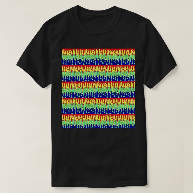Rainbow Drip Pattern by LEG 1 T-Shirt (Design Front)