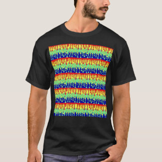 Rainbow Drip Pattern by LEG 1 T-Shirt