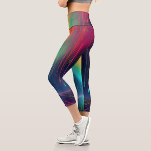 Rainbow Drip Trip Capri Leggings
