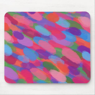 Rainbow Droplets Colourful Abstract Pattern Mouse Mat