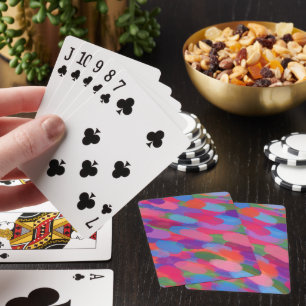 Rainbow Droplets Colourful Abstract Pattern Playing Cards