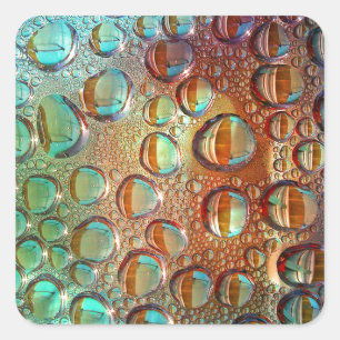 Rainbow Drops Square Sticker