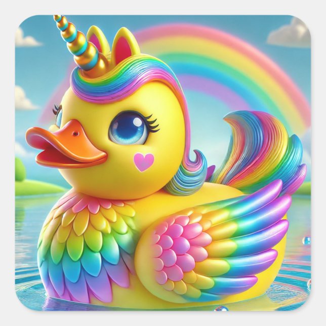 Rainbow Duck-a-Corn Sticker Series (Front)