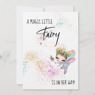 *~* Rainbow Dust Fairy Baby Shower Invitation