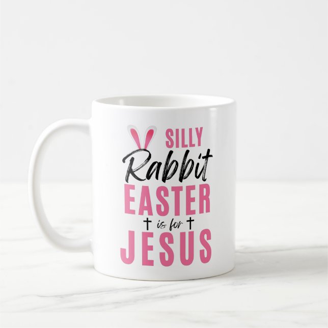 Rainbow Easter Bunny - Easter Coffee Mug (Left)