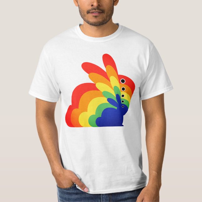 Rainbow Easter Bunny - Easter T-Shirt (Front)