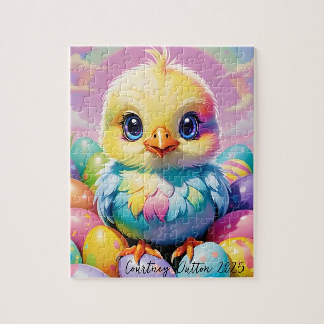 Rainbow Easter Chick 2025 Puzzle  (Vertical)