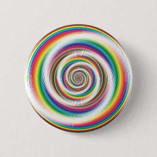 Rainbow effect 6 cm round badge