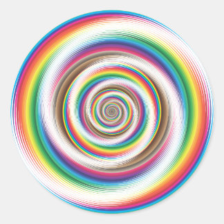 Rainbow effect classic round sticker