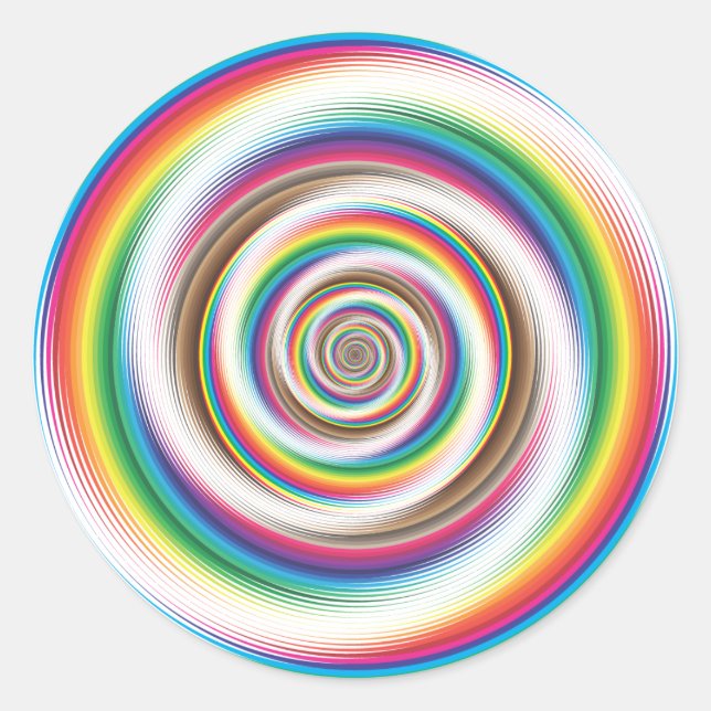 Rainbow effect classic round sticker (Front)