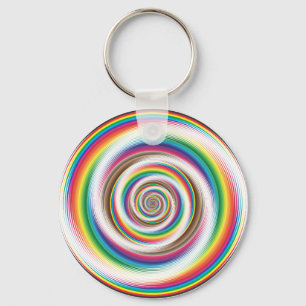 Rainbow effect key ring