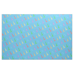 Rainbow Eiffel Towers Fabric
