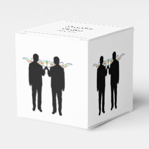 Rainbow Elegance Grooms Wedding Favour Box
