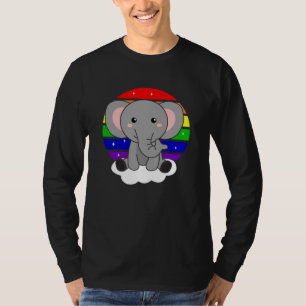 Rainbow Elephant Cute Elephants For Kids T-Shirt