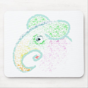 Rainbow Elephant Mouse Mat