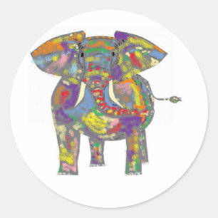 Rainbow Elephant stickers