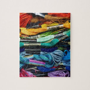 Rainbow Embroidery Floss   Threads   Sewing Jigsaw Puzzle