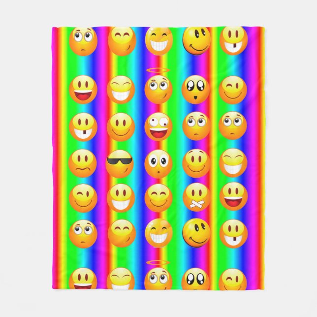 rainbow emoji blanket (Front)